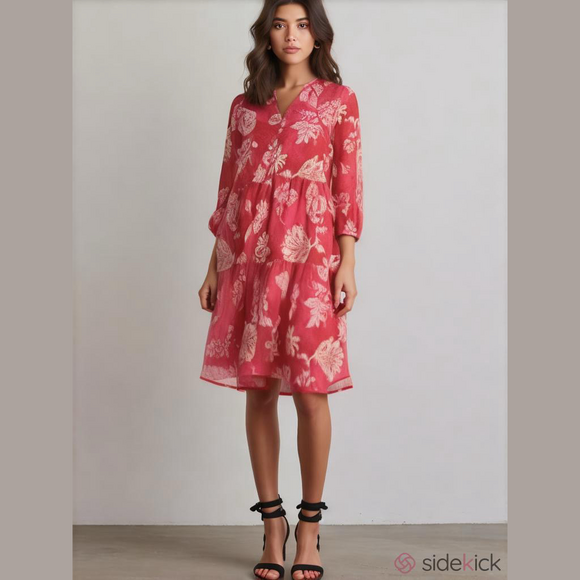 89th & Madison Dresses & Skirts - 89th & Maddison Rose Res White Floral Tiered Mini Dress Size M NWT SKU0726
